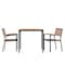 Flash Furniture 3 Piece Faux Teak Patio Set with 2 Stack Chairs XU-DG-810060062-GG - alternate 10